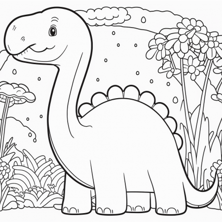 omalovánky brontosaurus1